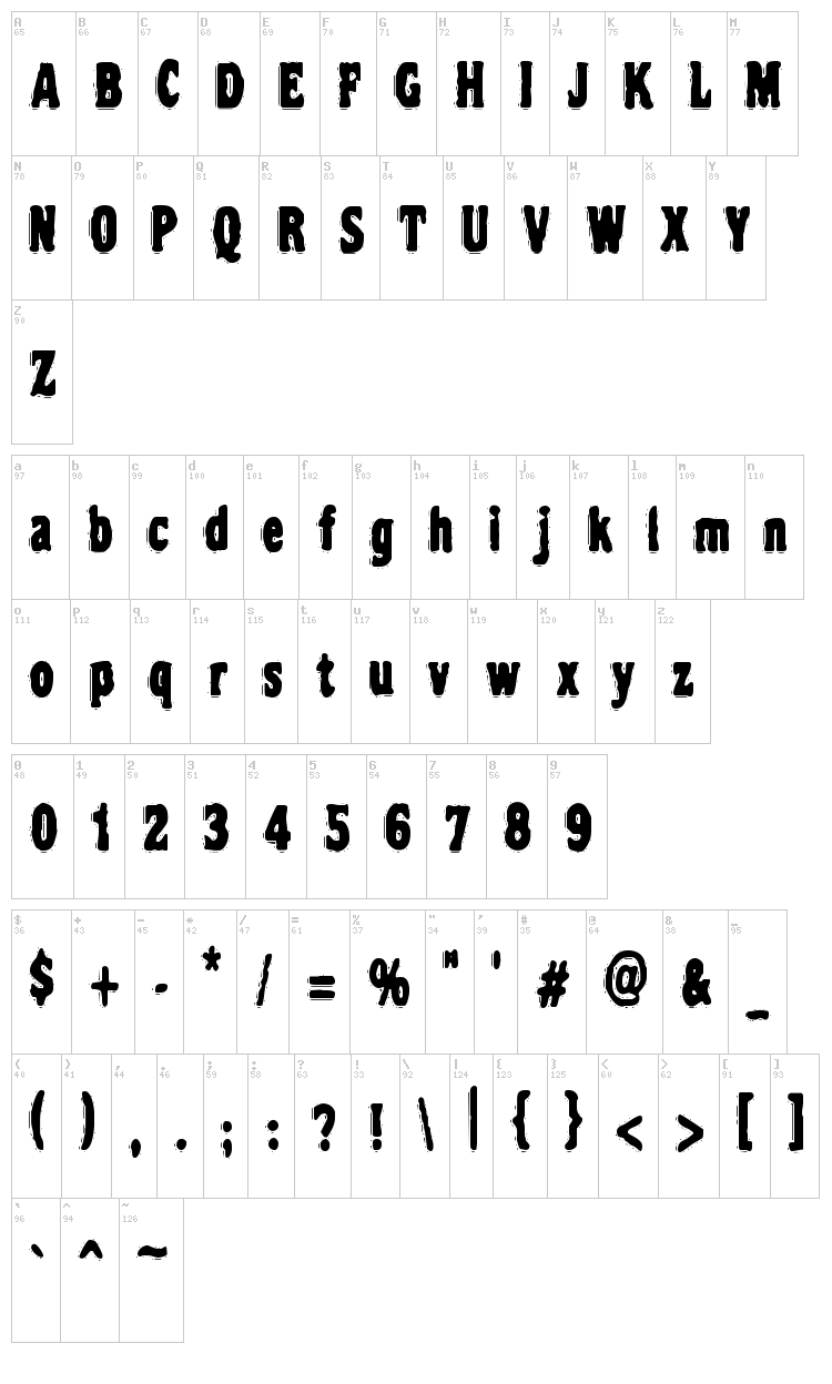 VTC Night of the dead corrupt font map